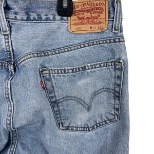 Levi's 505 Regular Fit Jeans Mens 36x32 Light Wash Blue Straight Leg Denim